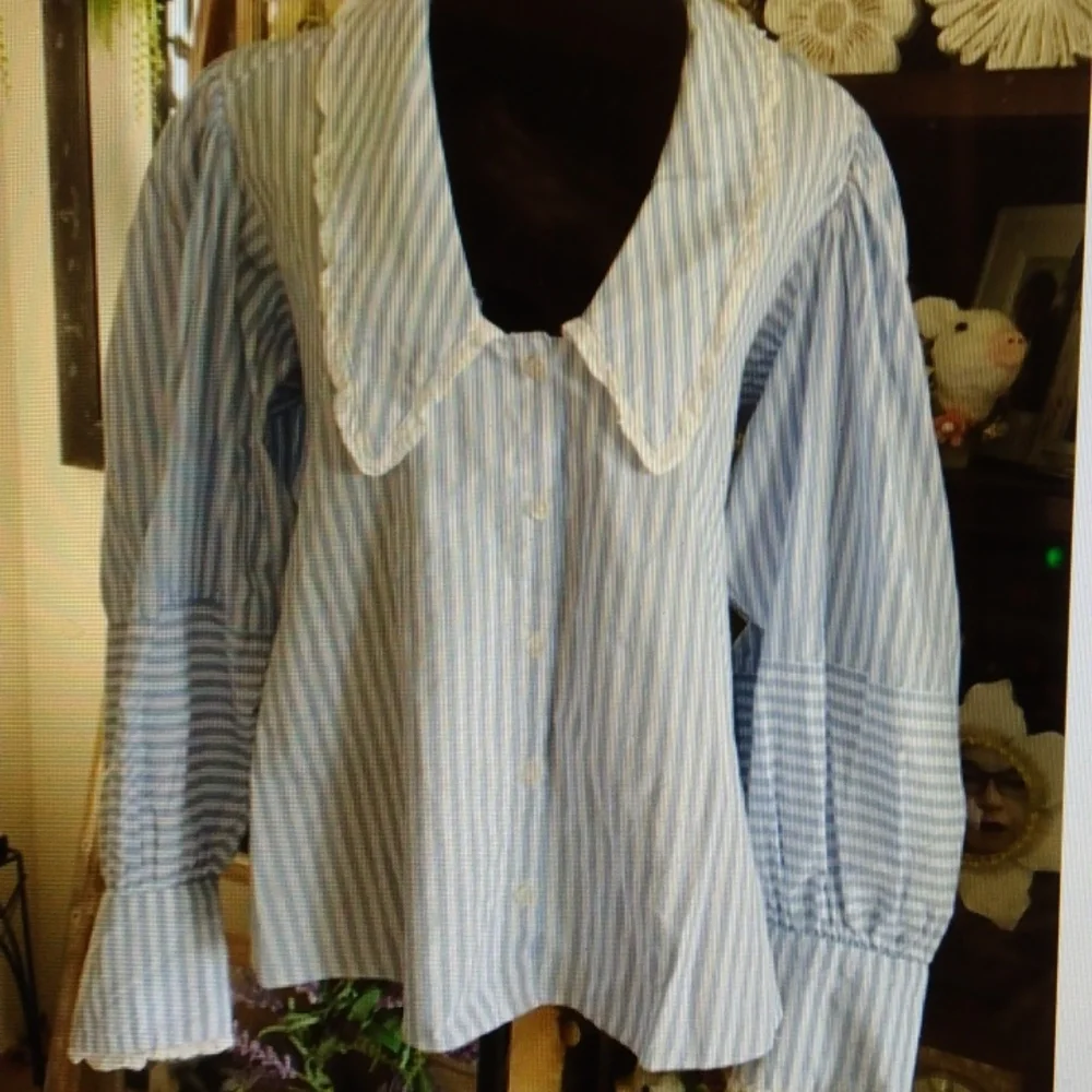 Free People Bexley Cotton Striped Blouse - Picture 2 of 11